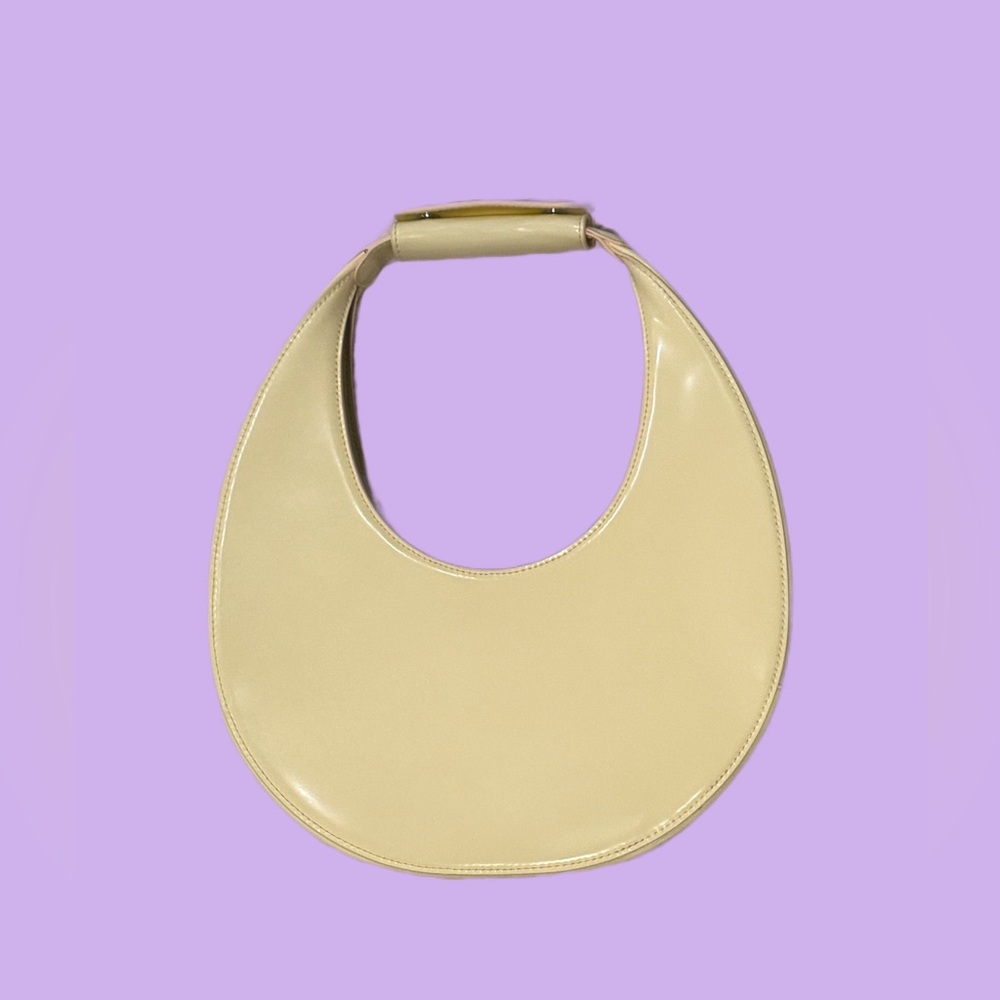 🍒 STAUD - Pale Yellow Moon Bag